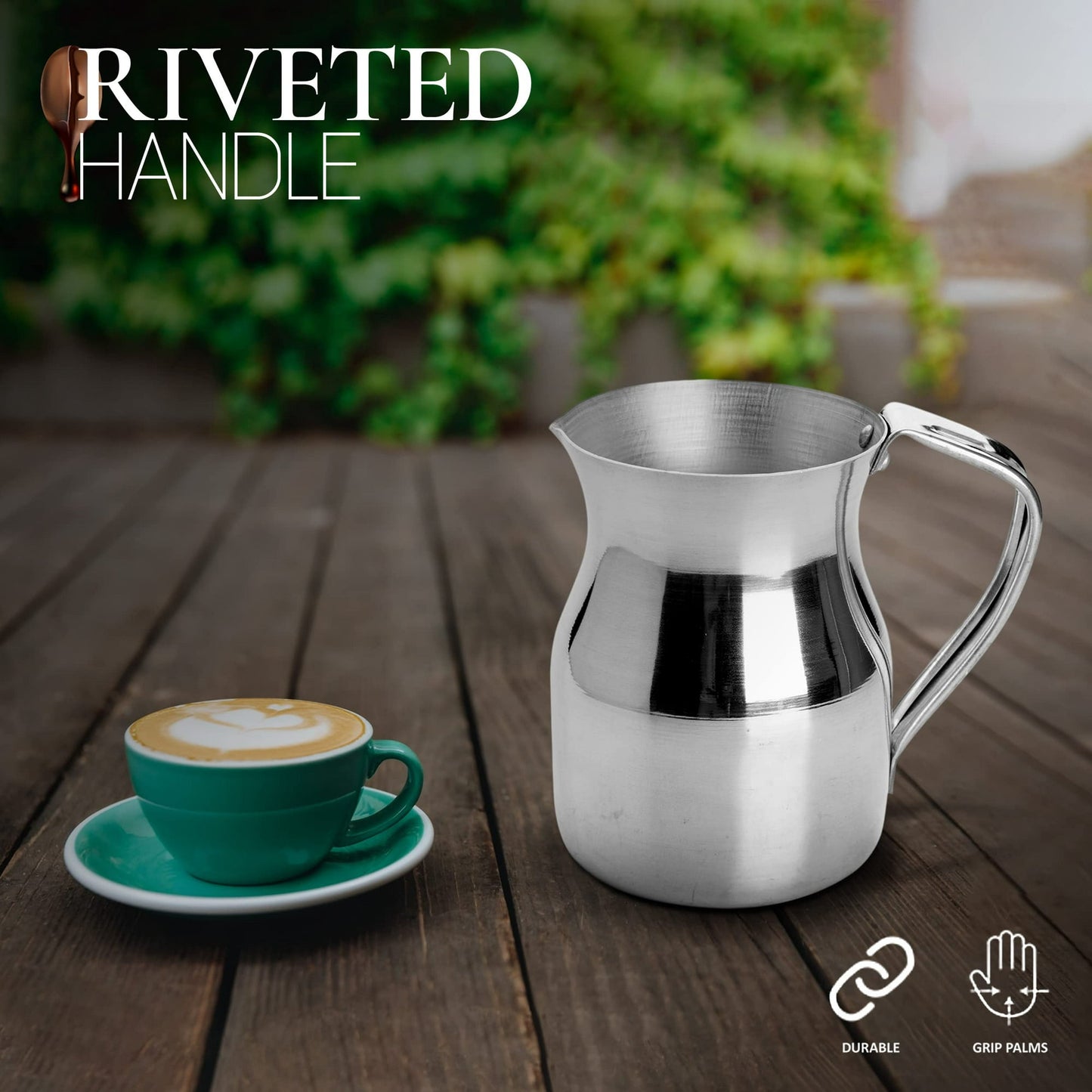 1 QT Aluminum Milk Pot, Hot Drink Pitcher