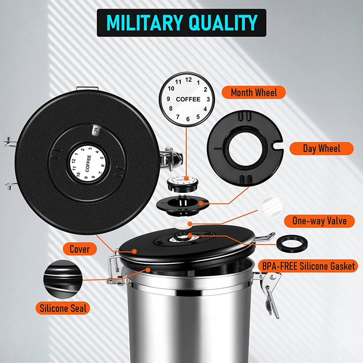 Mr. Coffee 48oz Airtight Coffee Canister