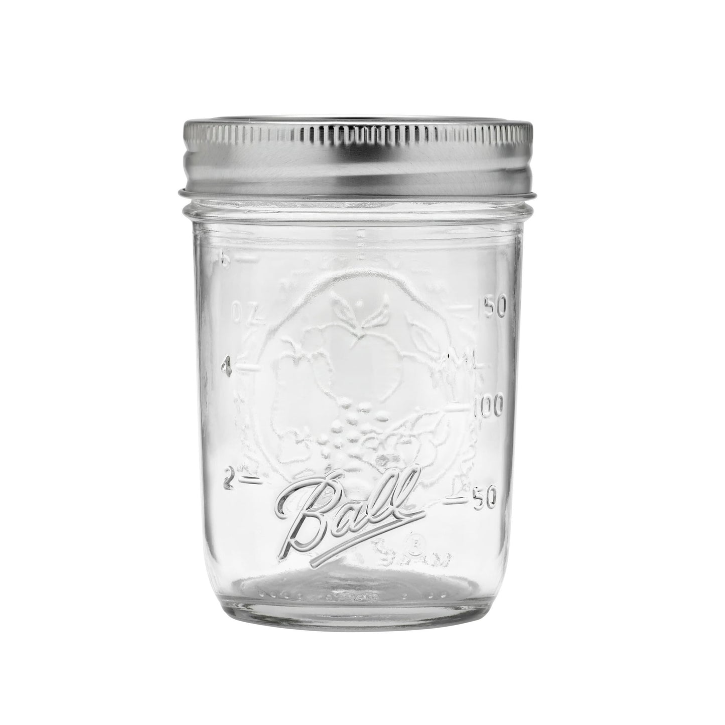12 PC Ball Mouth Half Pint Mason Jars with Lids & Bands