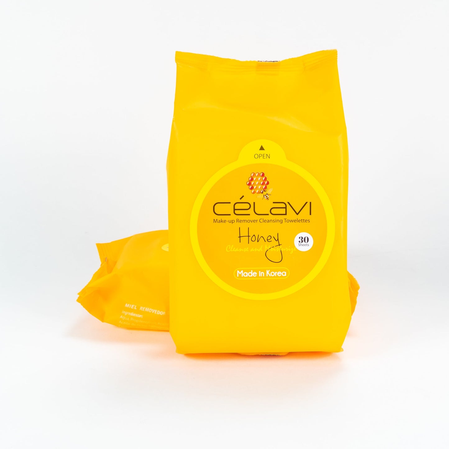 Celavi Honey Makeup Remover Cleansing Wipes (Pack of 2)