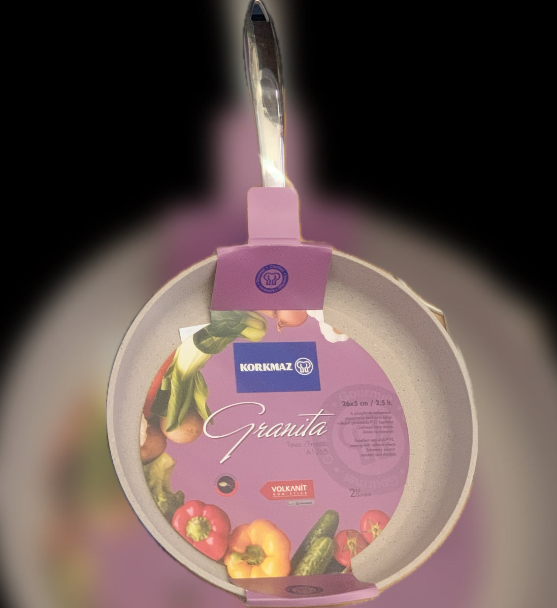 KORKMAZ HIGH QUALITY GRANITE 26CM FRY PAN- INCLUDES A FREEBIE!!