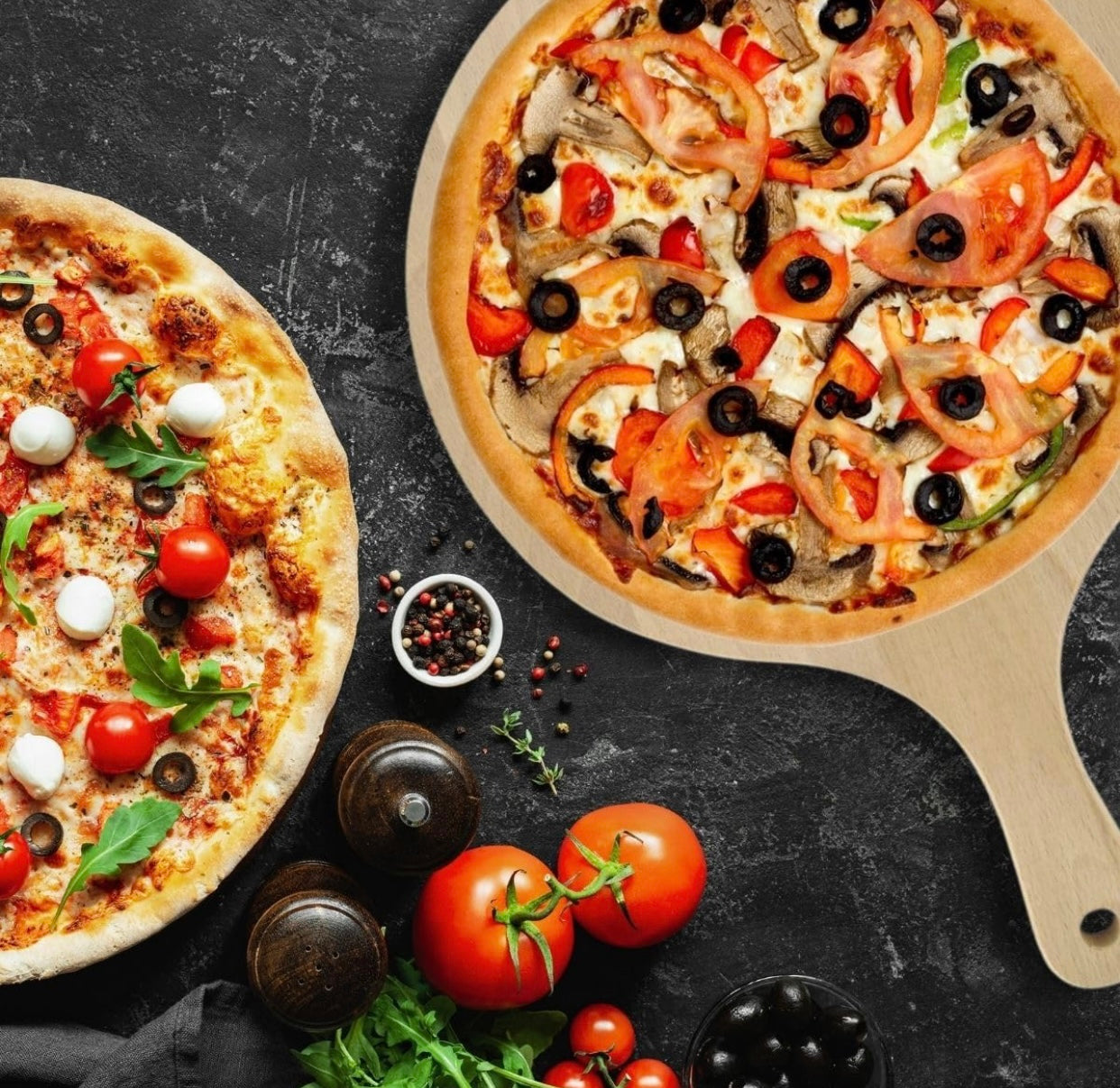13" Round Bamboo Pizza Board / Cutting Board