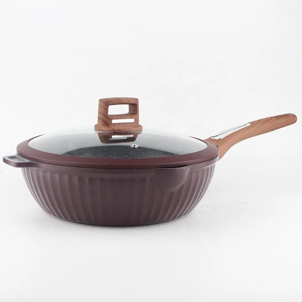 12-Piece Purple Granite Cookware Set