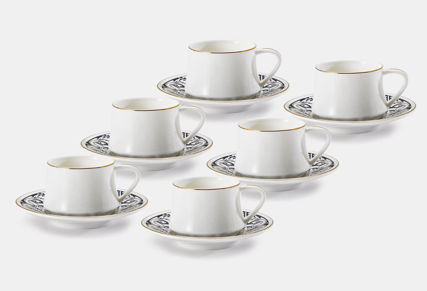 12 PC Blue & White Coffee Set