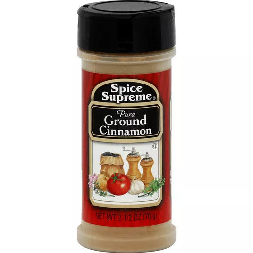 2.5 oz Spice Supreme Pure Ground Cinnamon Ⓤ (Pack of 2)