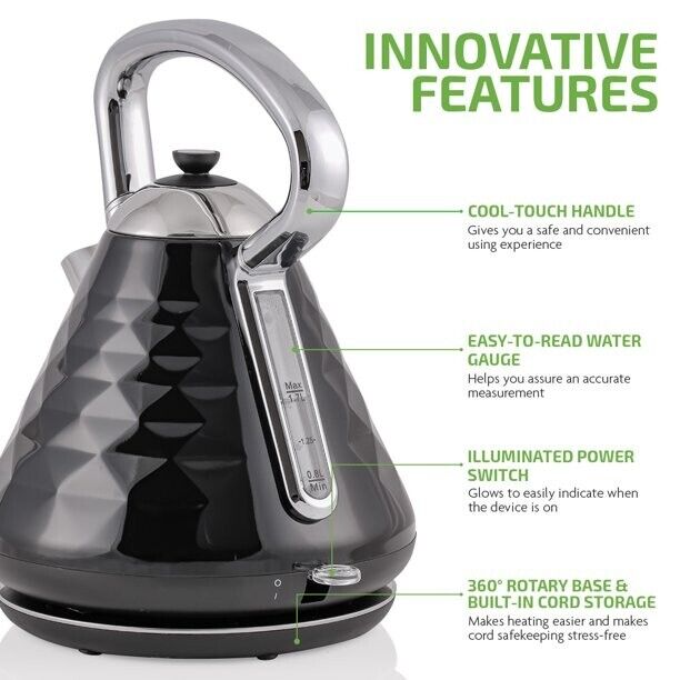 1.7L Ovente Electric Kettle Hot Water Boiler