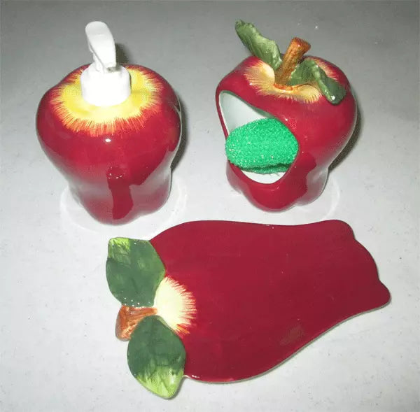 4 PC Apple Counter Top Set