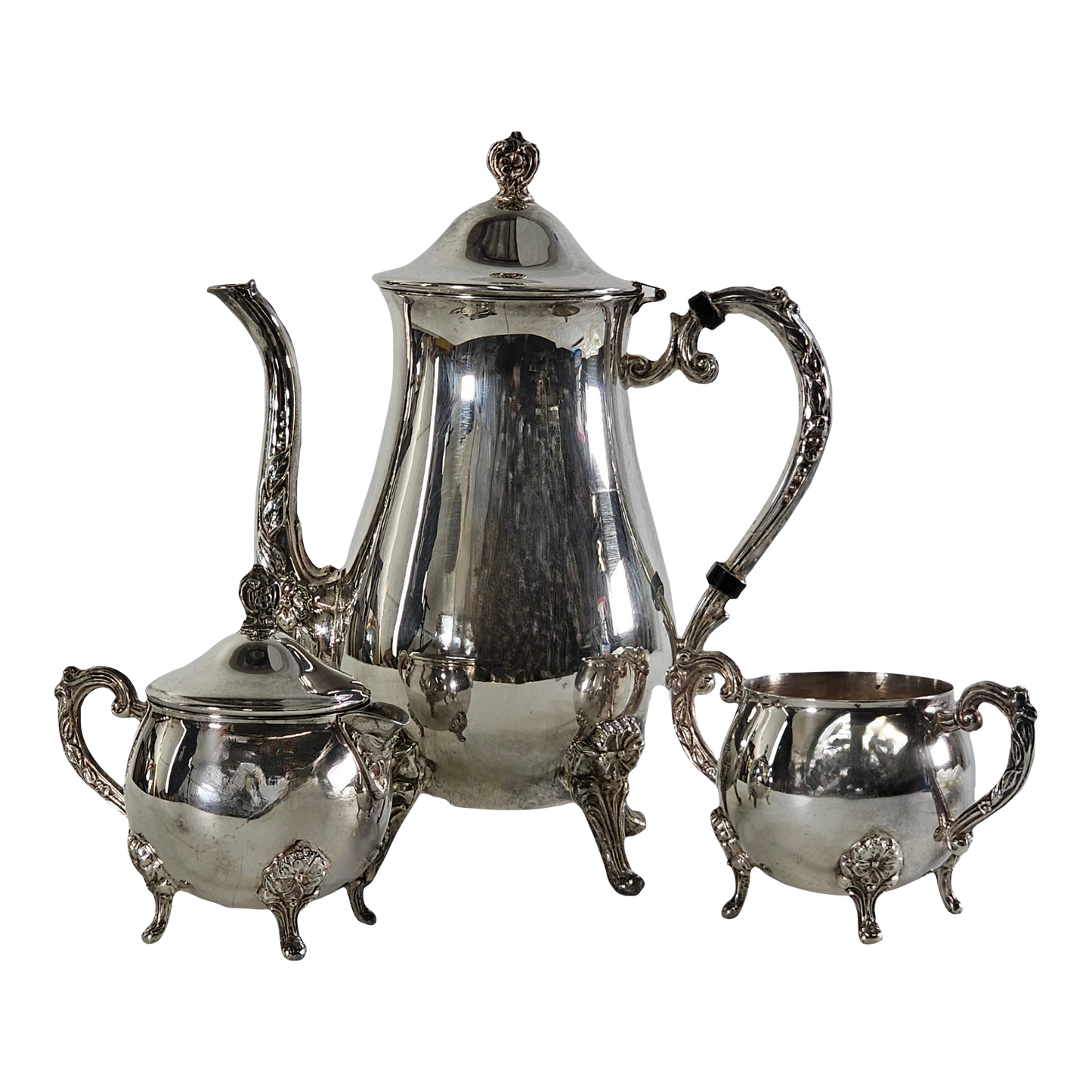 4 PC Silver Plated Coffee Set