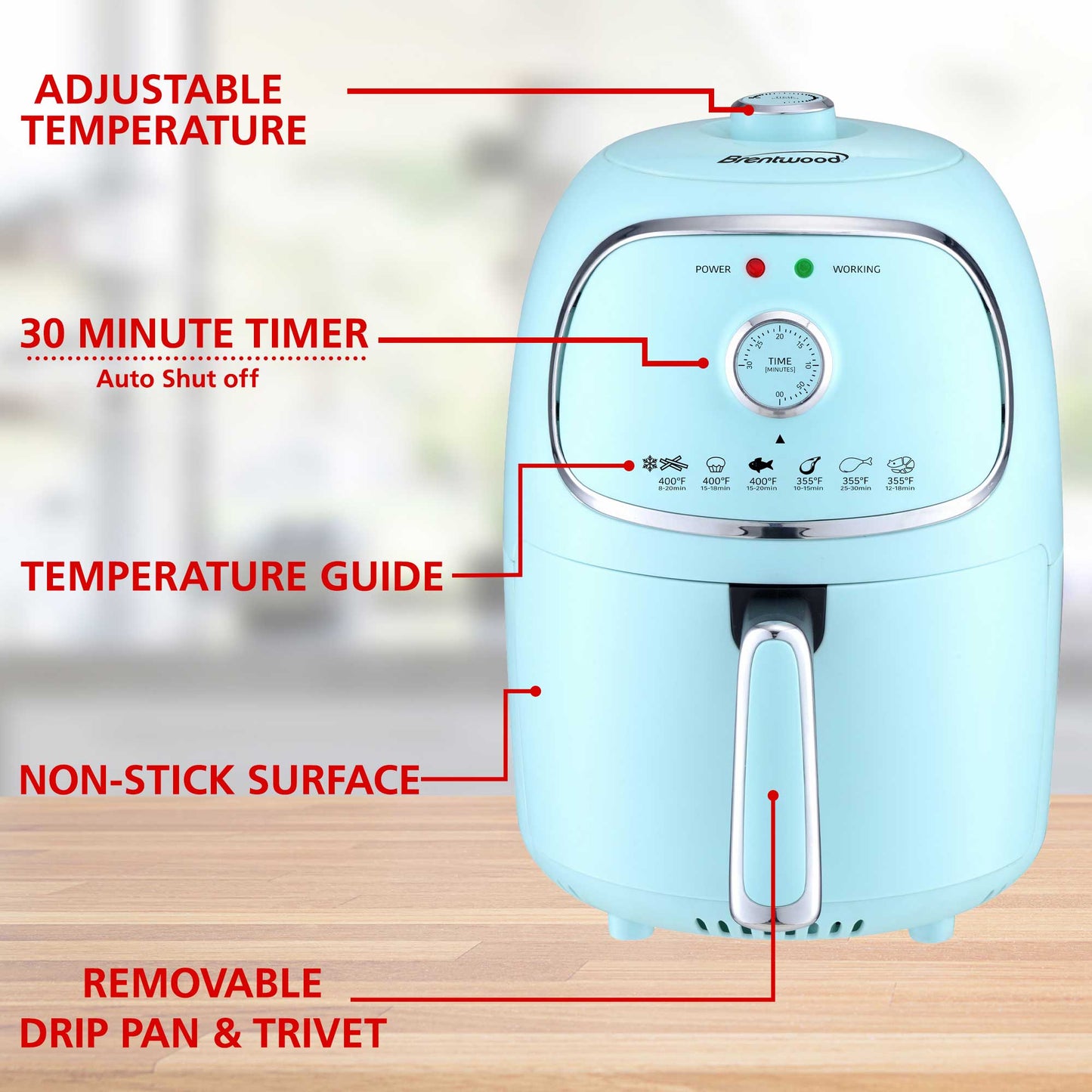 2 QT Brentwood Electric Air Fryer