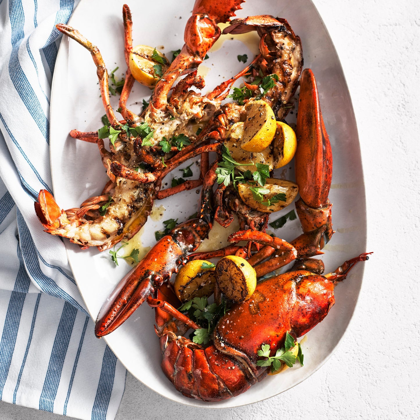 21" x 15" Oval White Ceramic Dinner Plate