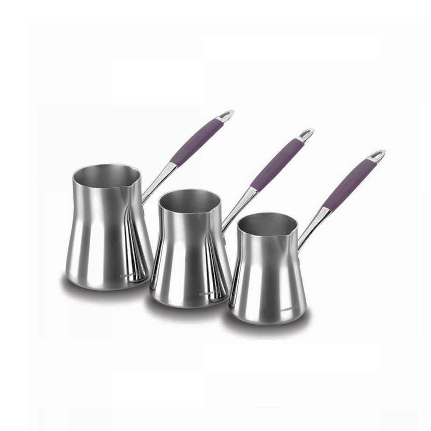 3 PC Kork Stainless Steel Coffee Pot Set