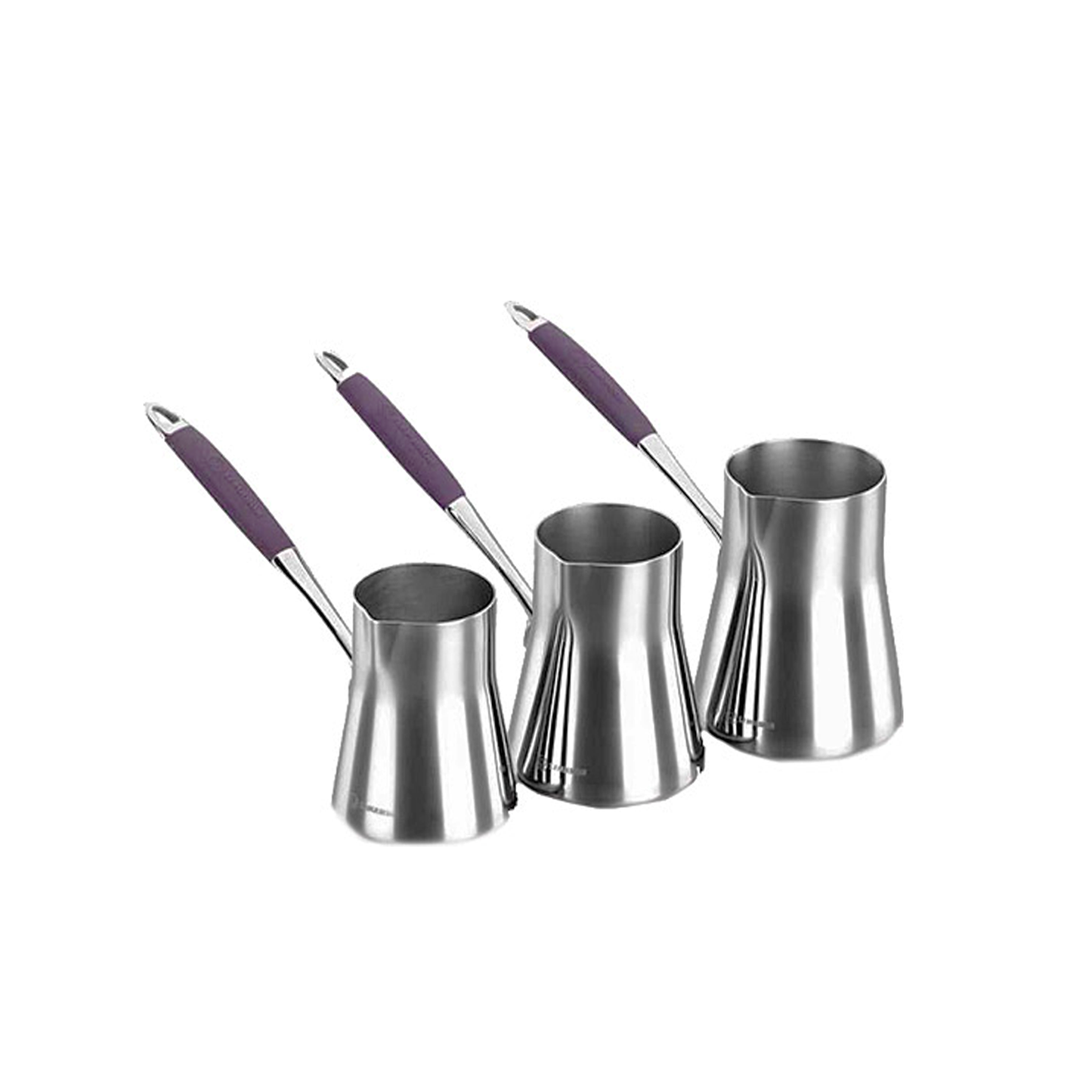 3 PC Kork Stainless Steel Coffee Pot Set