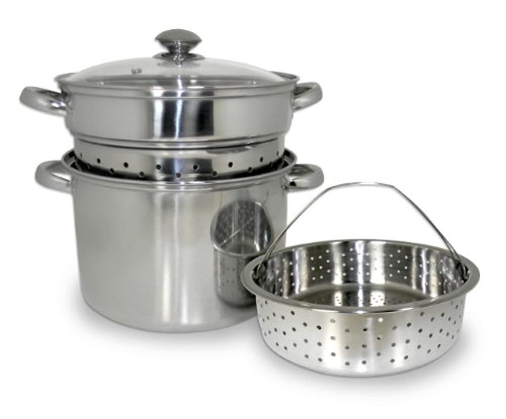 8 QT Stainless Steel 2 Tier Layer Steamer