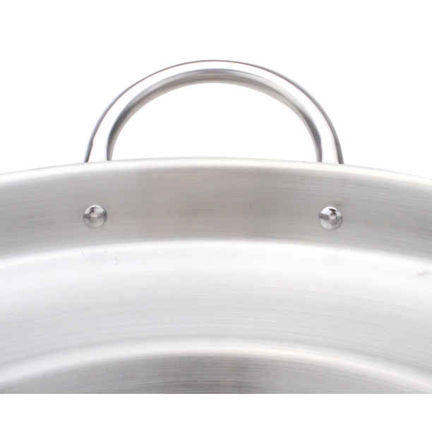 23" Silver Low Concord Stainless Steel Comal Cazo