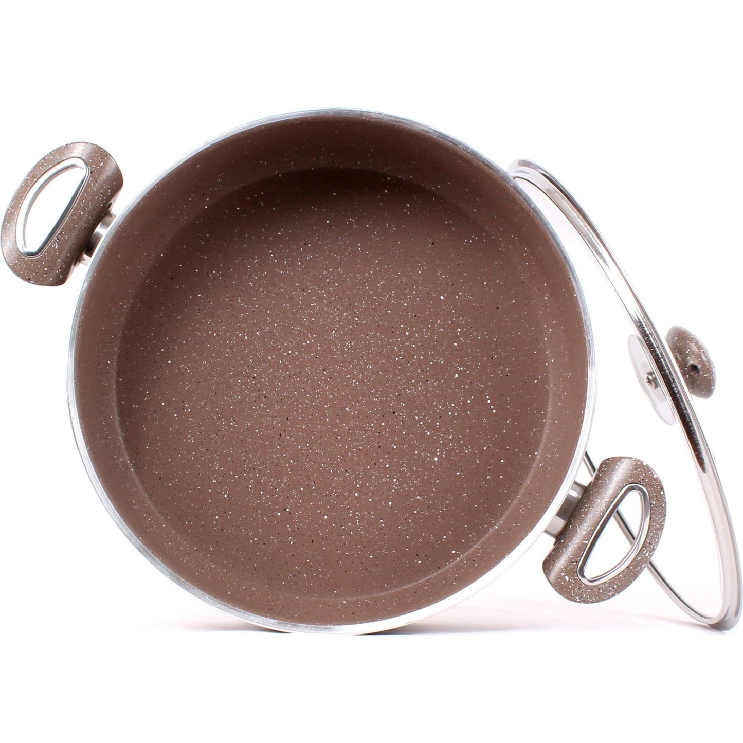 28cm Bronze Granite Coating Aluminum Shallow Pot