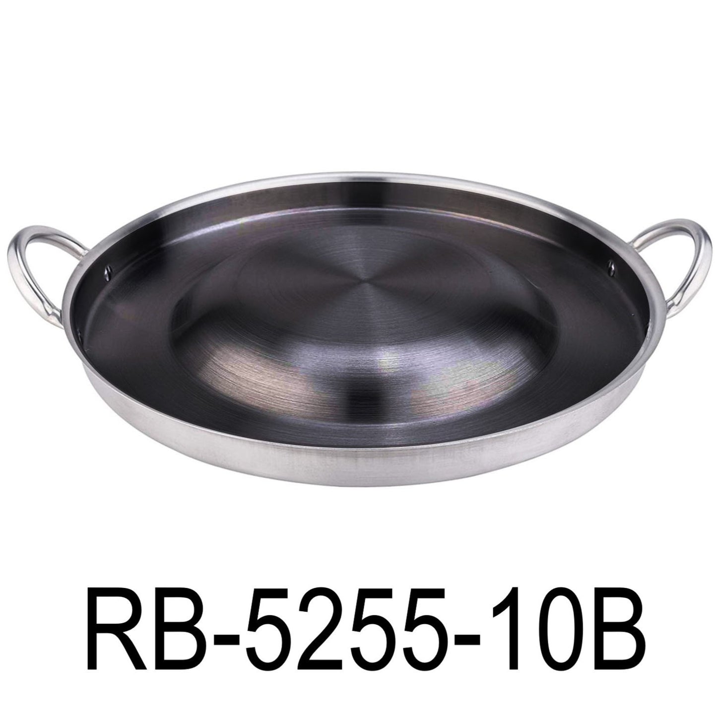 52cm Black Heavy Duty Stainless Steel Convex Comal