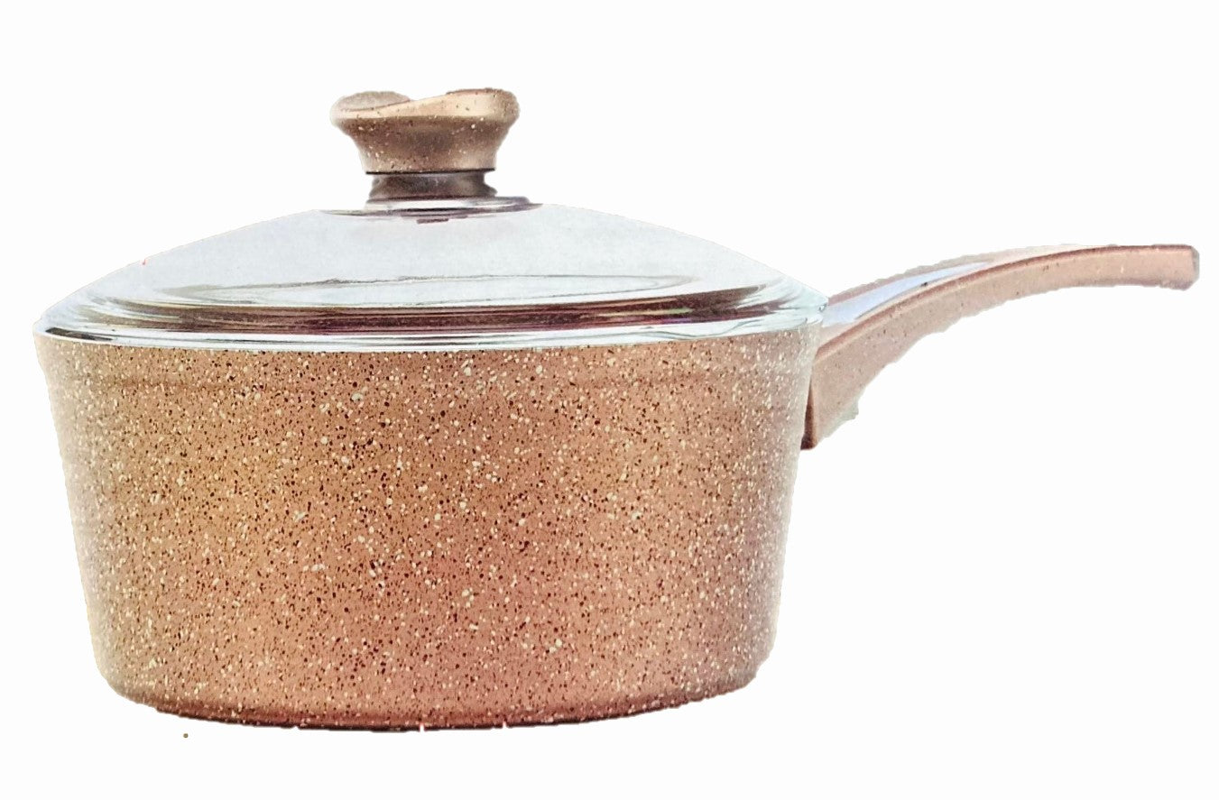 18cm Bronze Granite Coating Aluminum Sauce Pan