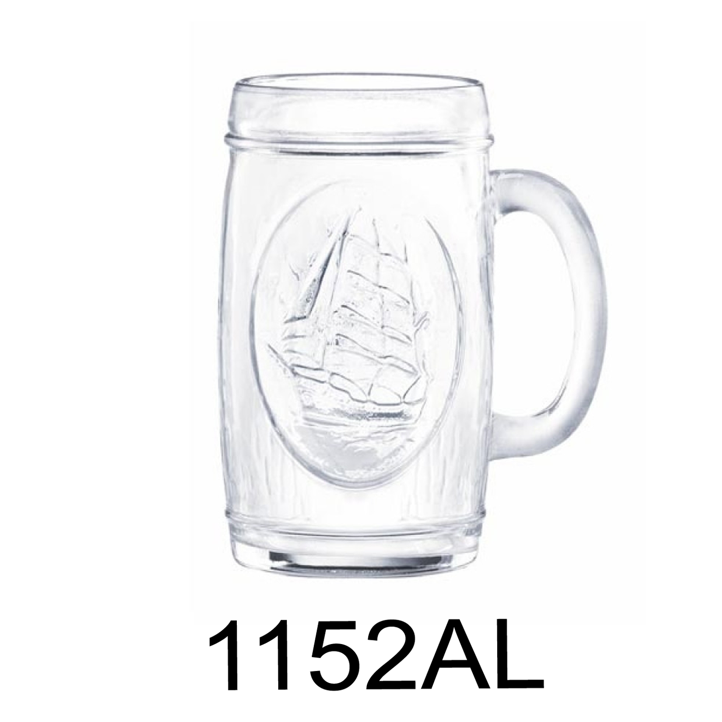 6 PC 10.5 Oz Cristar Jarro Cervecero Glasses