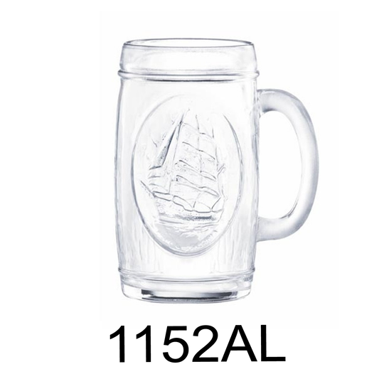 6 PC 10.5 Oz Cristar Jarro Cervecero Glasses