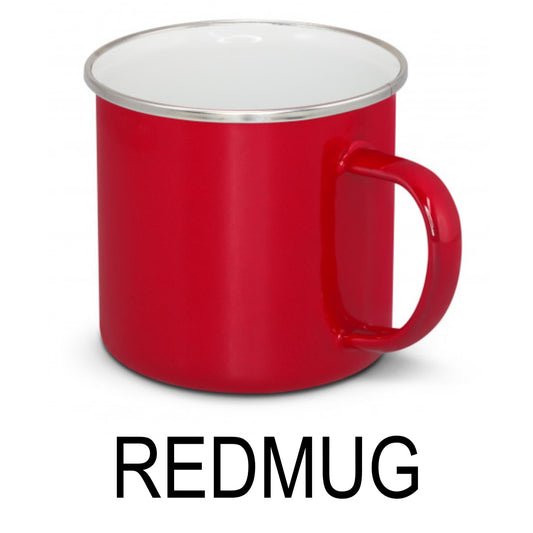 Red Enamel Coffee Mug
