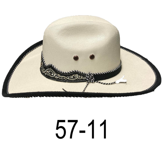 Black Beige Authentic Sahuayo Region Mexico Palm Moreno Straw Safari Cowboy Sun Hat