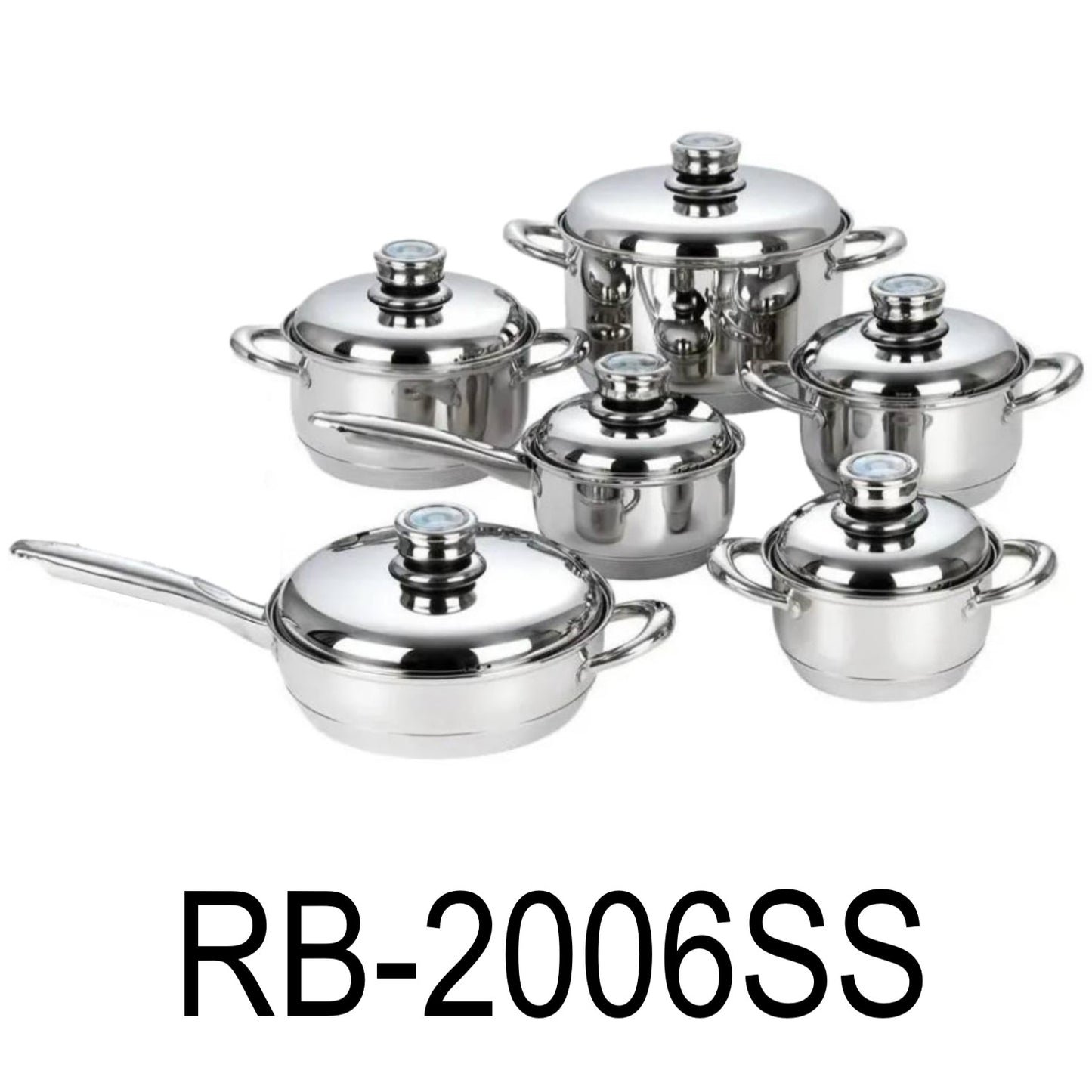 12 PC Stainless Steel Cookware Set