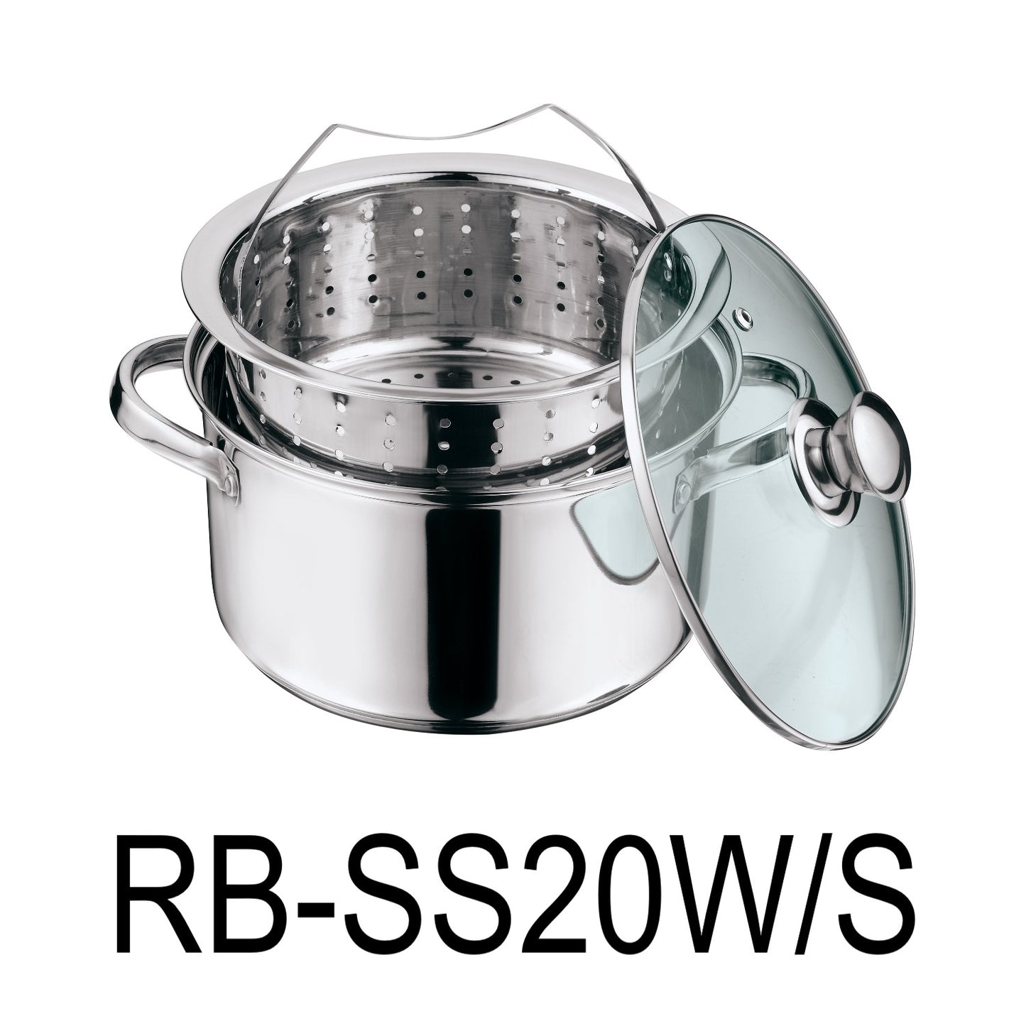 20cm Stainless Steel 2 Tier Layer Steamer