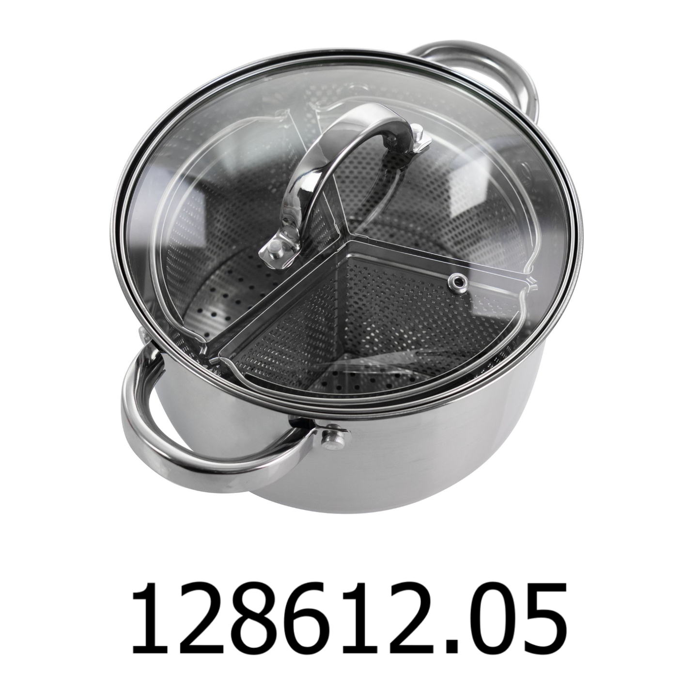 5 QT Oster Stainless Steel Dutch Oven with 3-Section Dividers