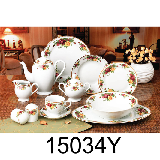 49 PC Rose Royal Dinner Set