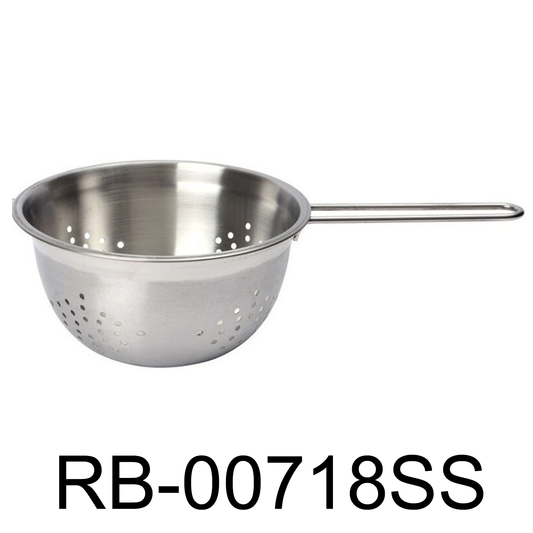 18cm Stainless Steel Colander with Long Handle