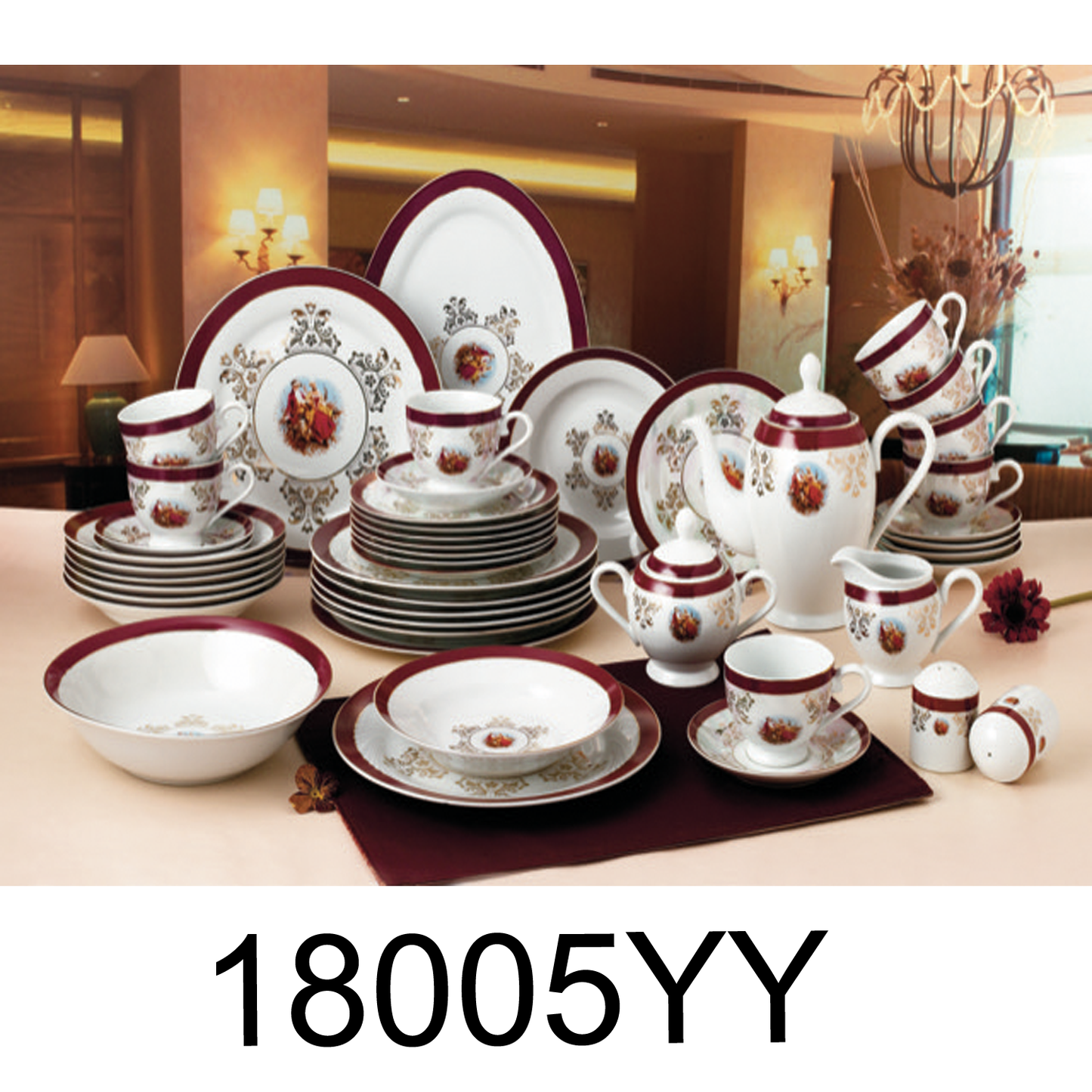 49 PC Mulberry Unique Royal Dinner Set
