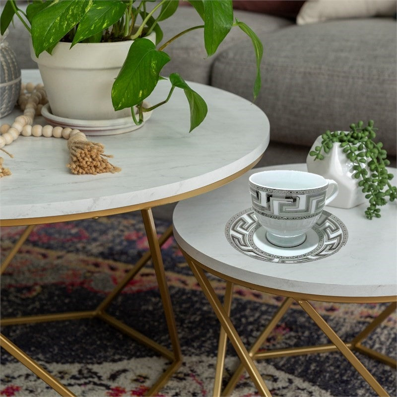 20 PC Greek Design Silver Dinner Set