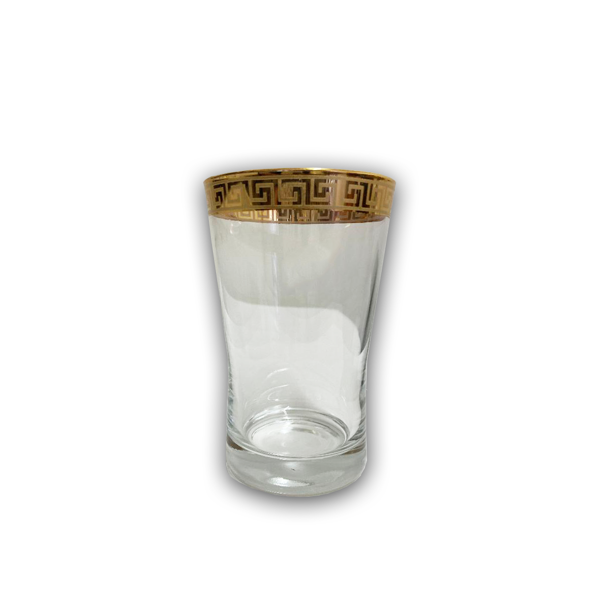 6 PC Tall Gold Versace Inspired Design Glass Cups