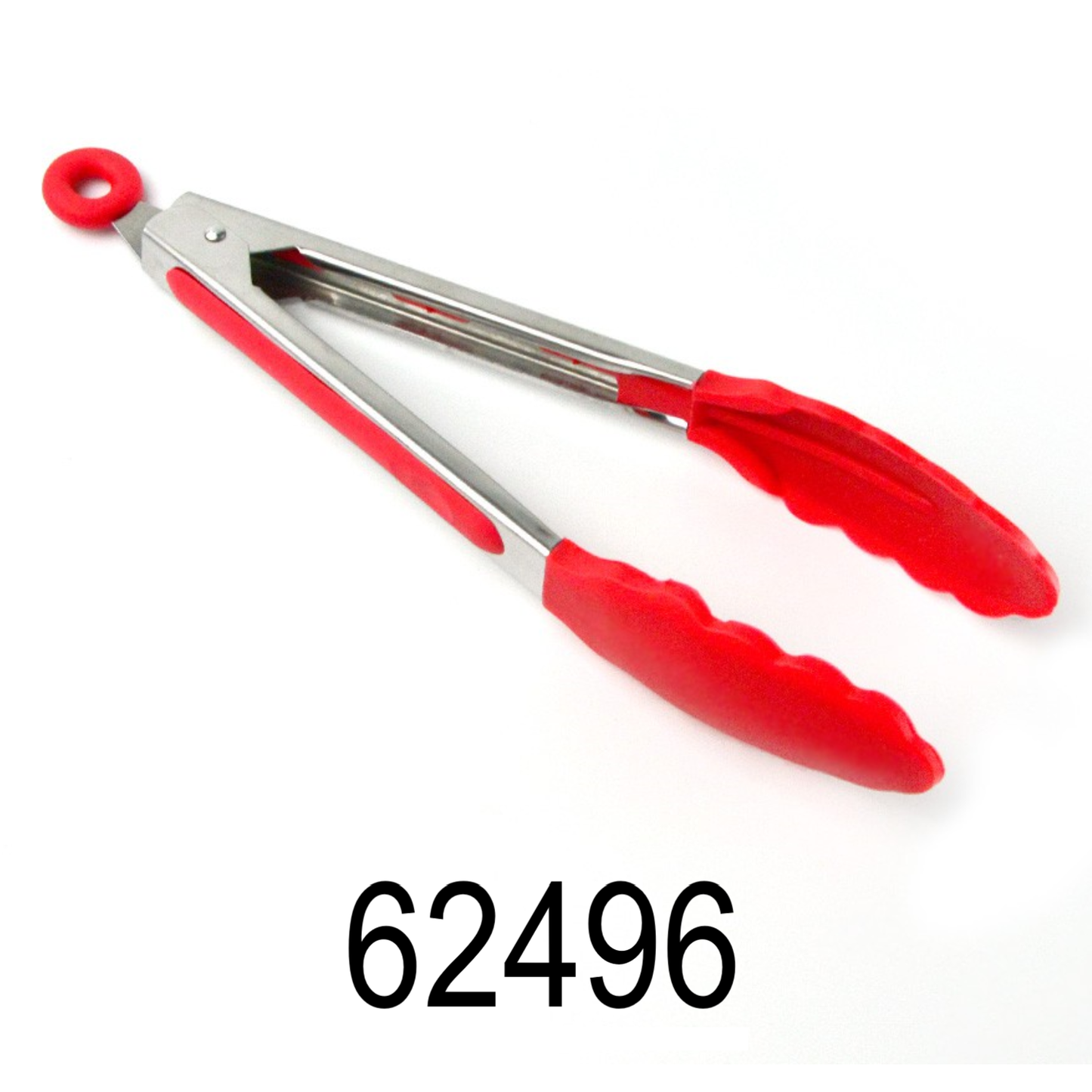 13" Red Tongs with Silicone Handle