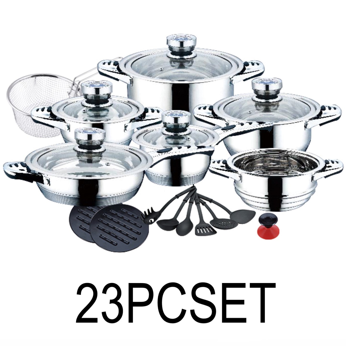 23 PC Stainless Steel Royal Cookware Set