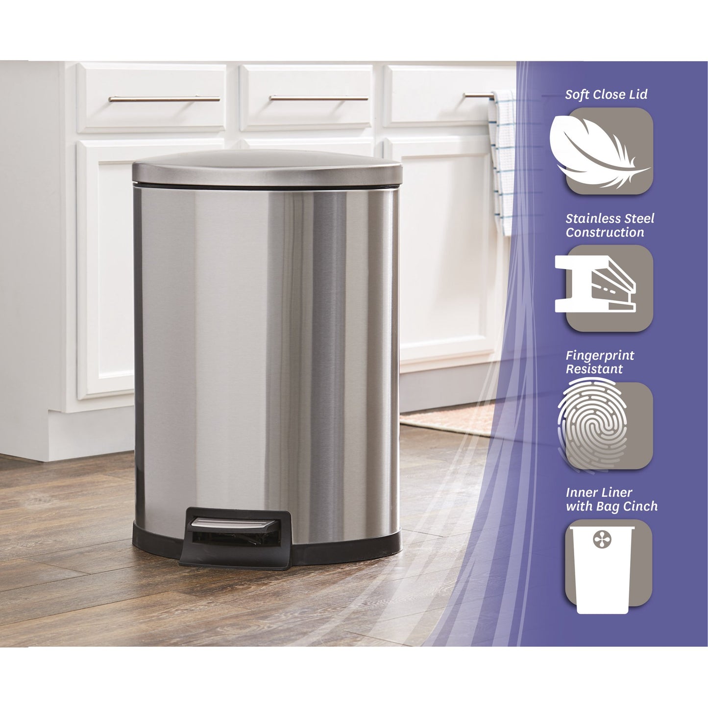 12L Round Step Trash Can