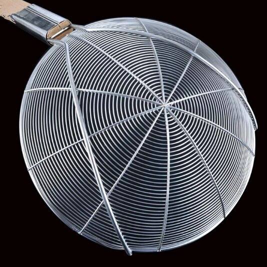 24cm Wooden Handle Big Mesh Soup Skimmer