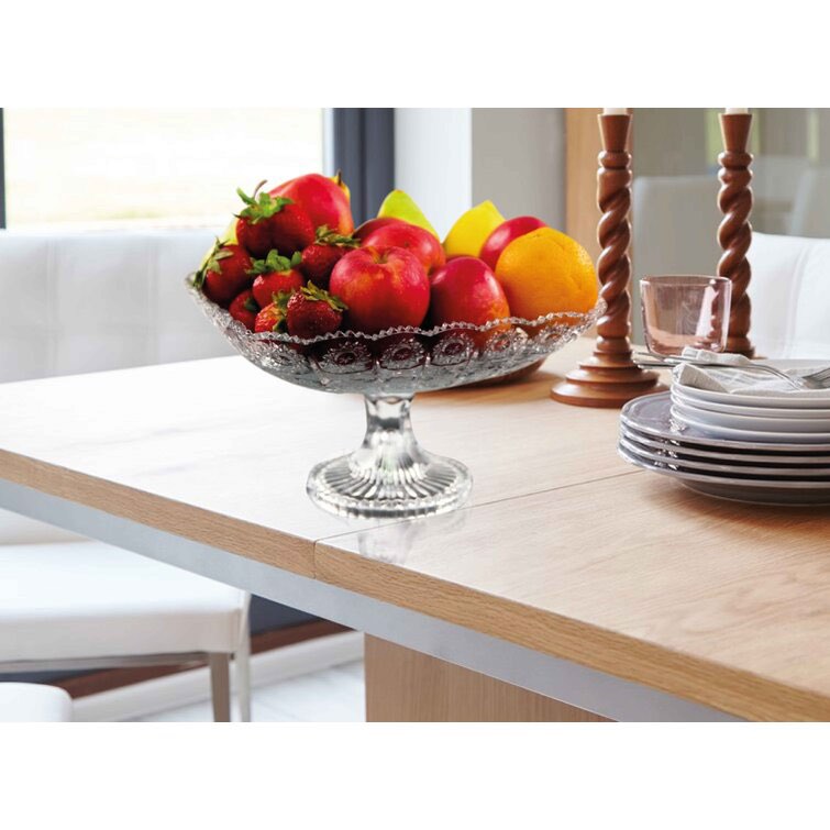 Elegant Square Glass Fruit Bowl