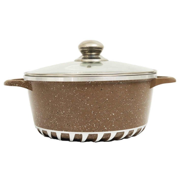 28cm Brown Granite Casserole
