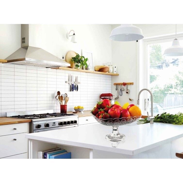 Elegant Square Glass Fruit Bowl