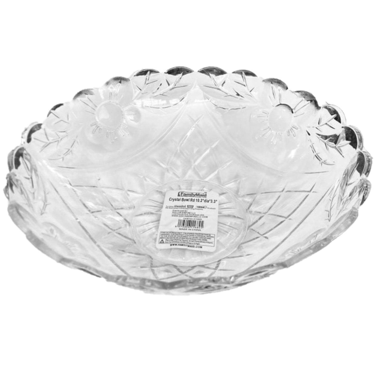 Flower Round Crystal Bowl
