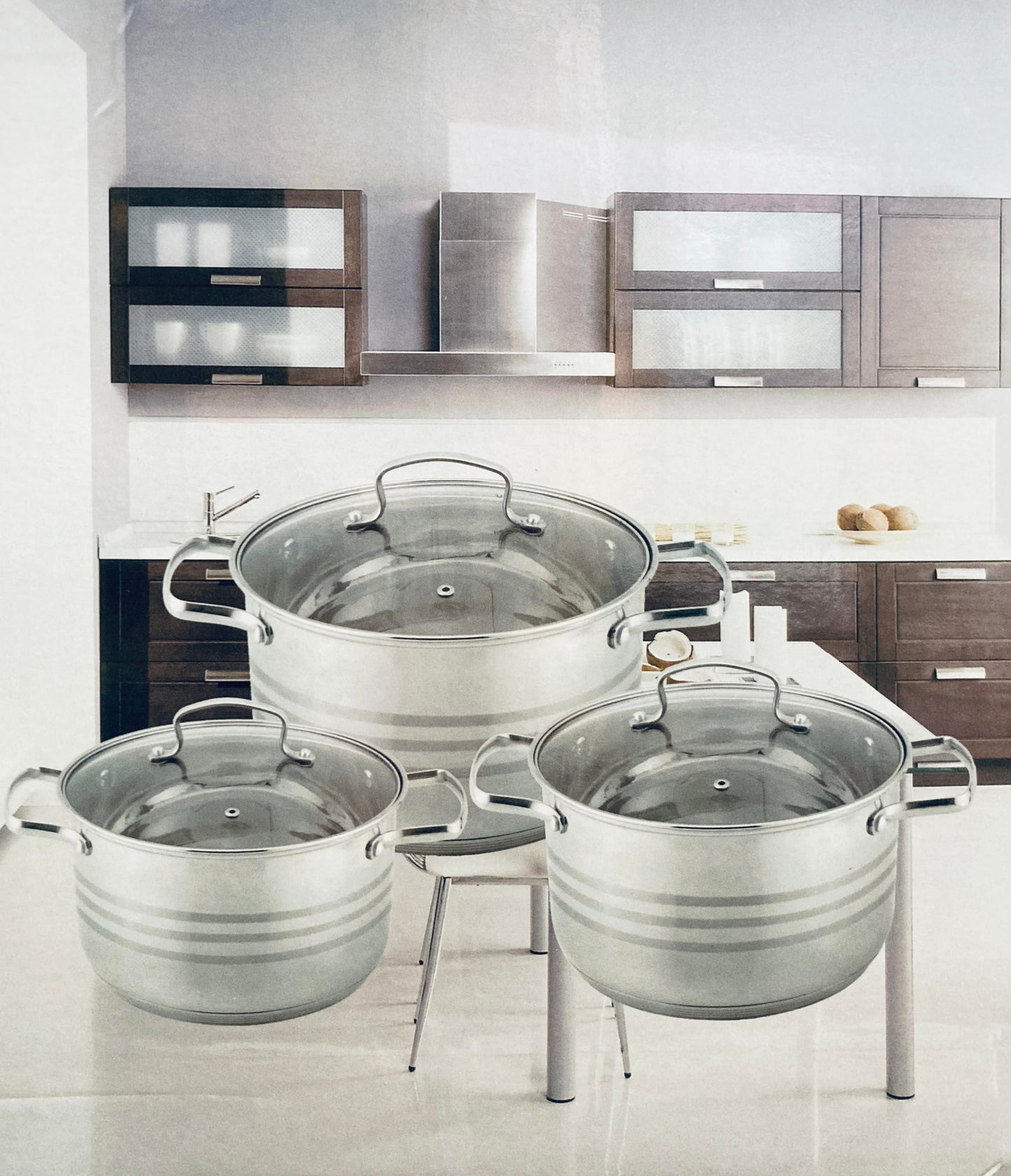 6 PC Stainless Steel Cookware Set