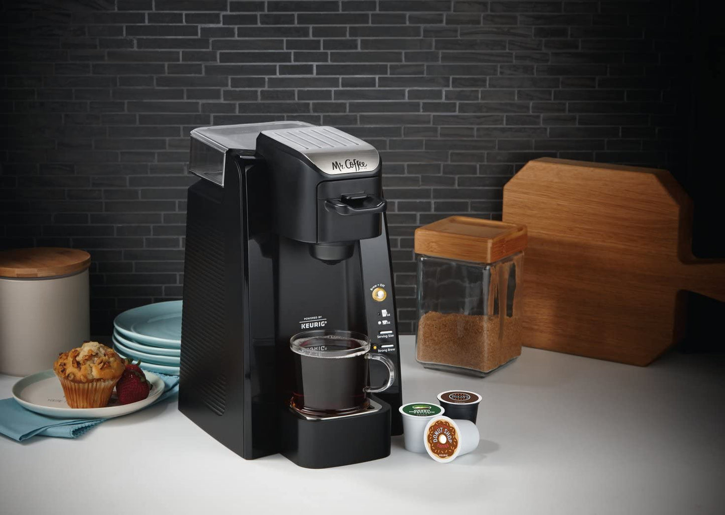 24 Oz Mr. Coffee-Black Single K-Cup Brewing System