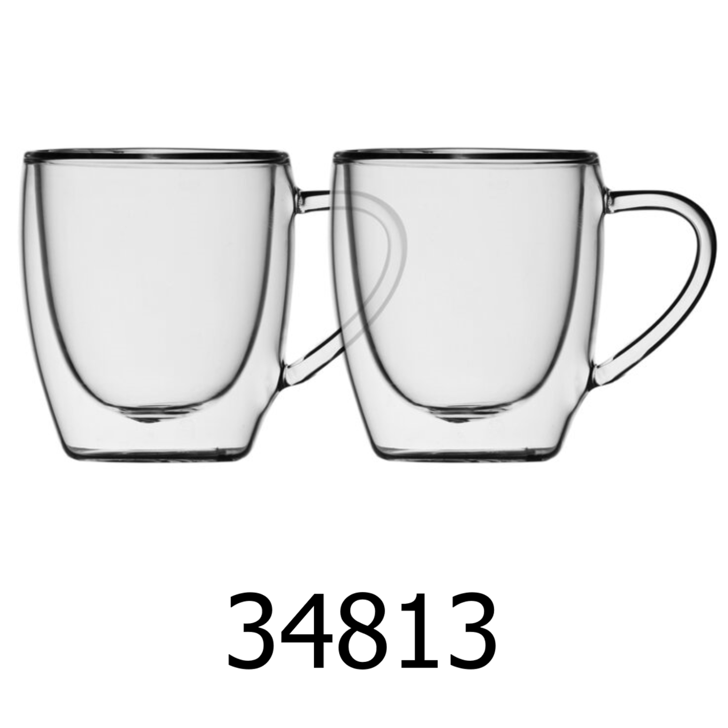 2 PC Double Walled Glass Coffee Mugs