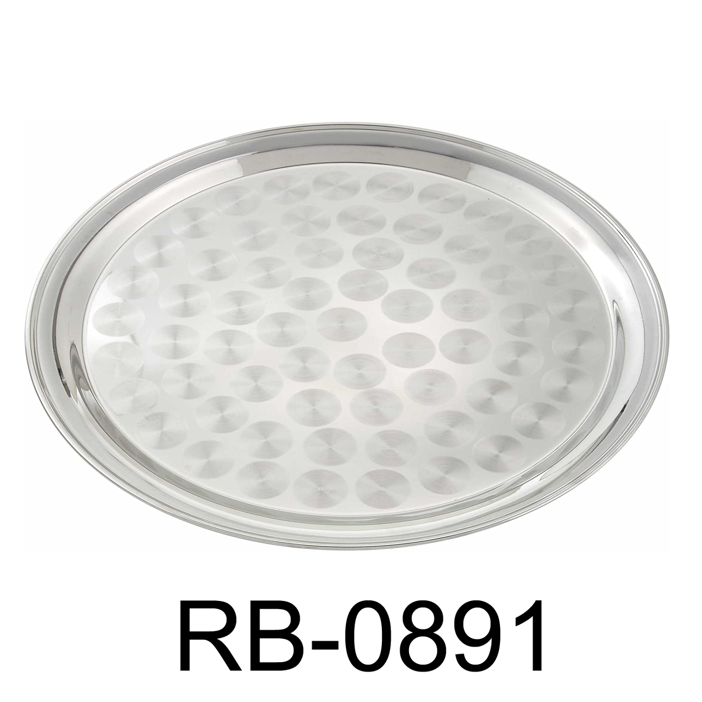 35cm Classy Round Stainless Steal Serving Tray