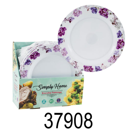 1 PC 28cm Purple Floral Simply Home Salad Plate