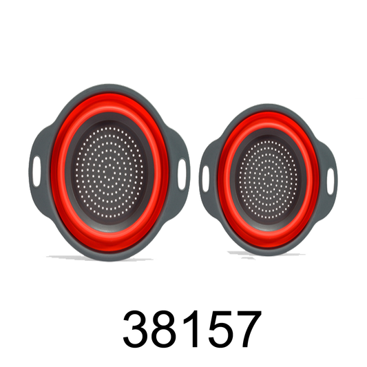 2 PC Collapsible Silicone Colander