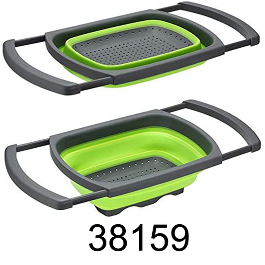 Green Collapsible Silicone Colander
