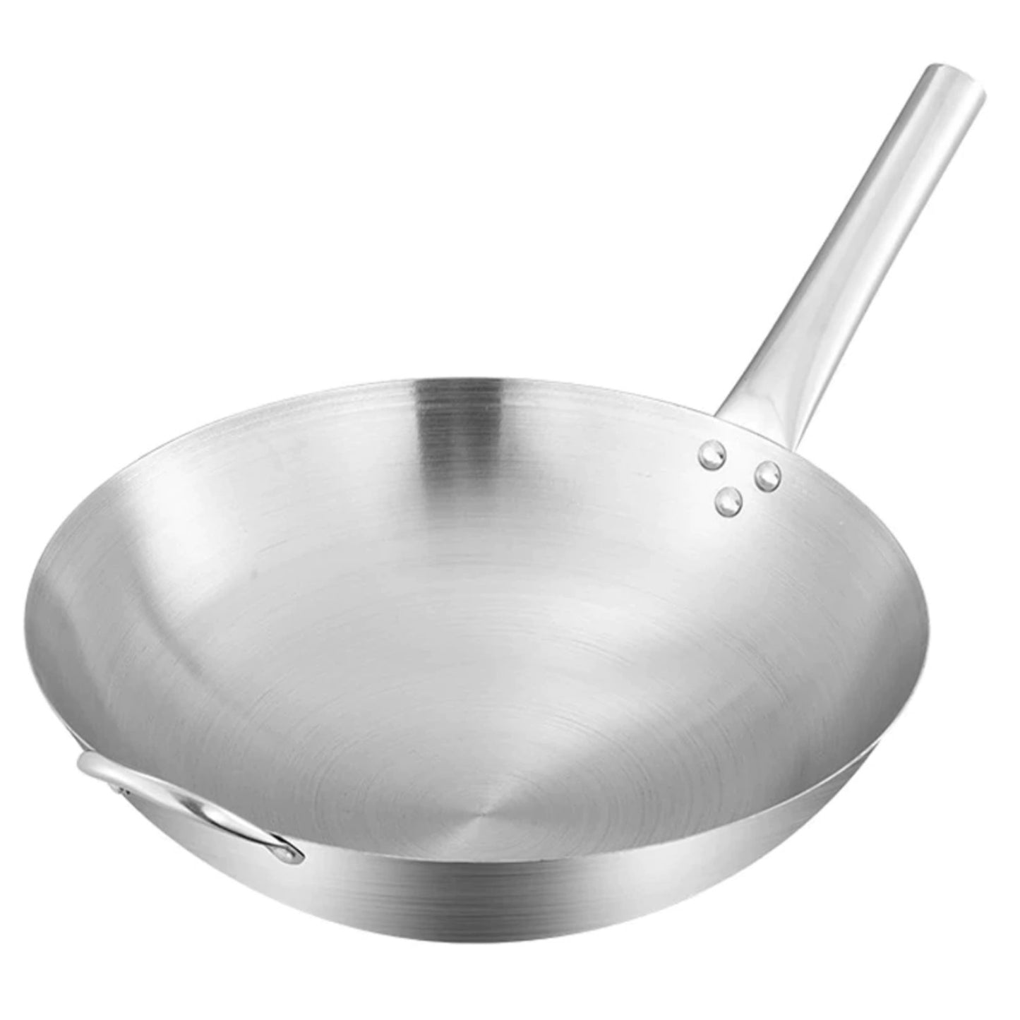 30cm Stainless Steel Wok Pan With Long & Short Handles