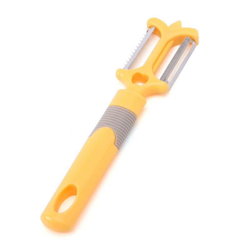 Yellow Double-sided Peeler For Apple, Carrot, Cucumber